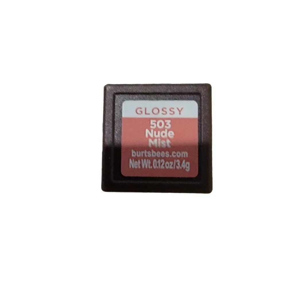 Burts Bees 100% Natural Glossy Lipstick, Nude Mist - 2 Tubes